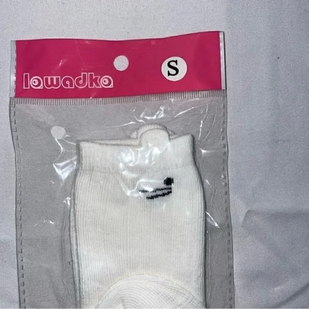 Socks Non-Slip Bottoms Newborn Baby Socks Knee Length Grip Cat Face Whiskers